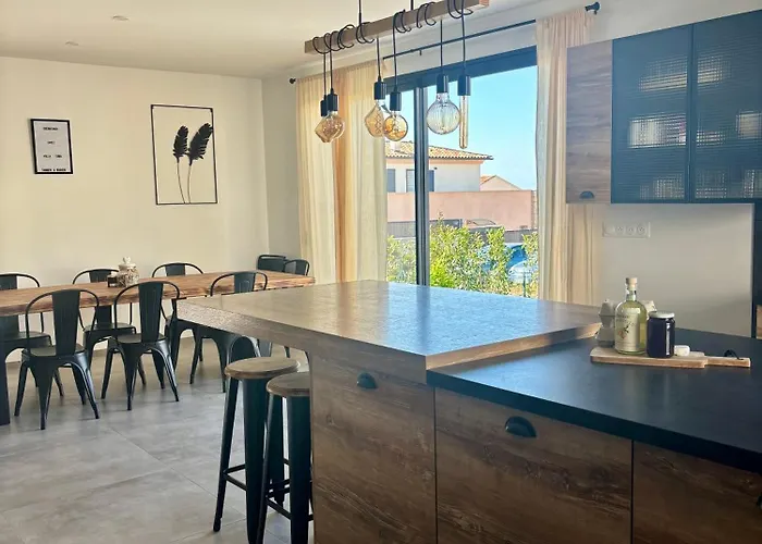 Dima - Piscine Chauffee Climatisation Barbecue Petanque Vila Calenzana