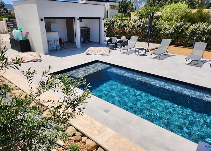 Dima - Piscine Chauffee Climatisation Barbecue Petanque Vila *